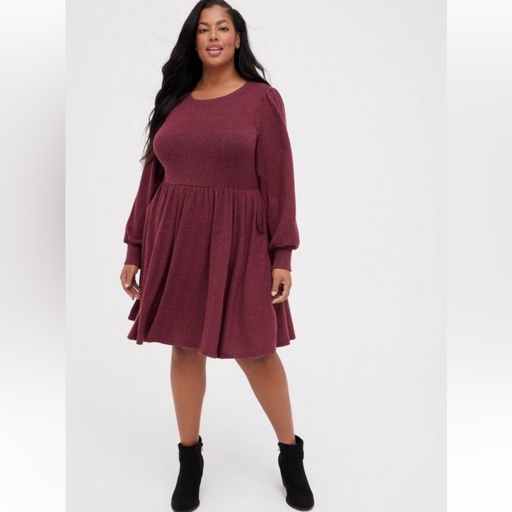 Babydoll Dress - Super Soft
Plush by Torridt Plush
Burgundy NWT